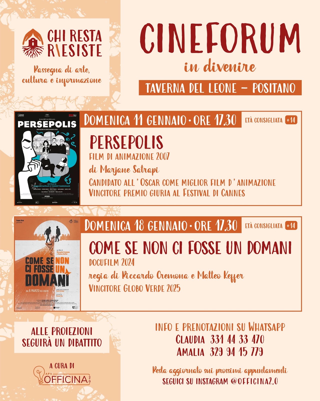 Il cineforum della rassegna Chi resta R/Esiste alla Taverna del Leone